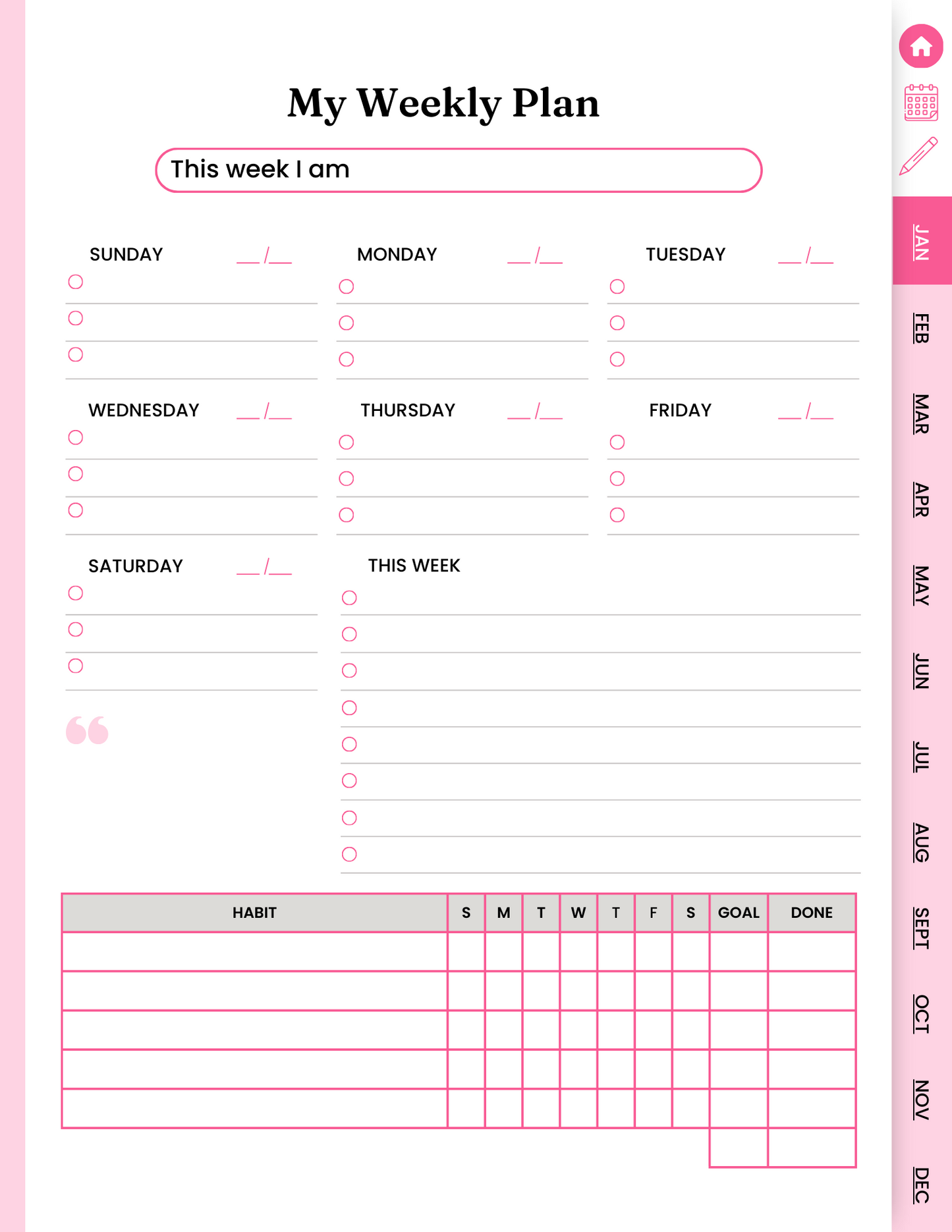 SHE DIGITAL PLANNER 2024
